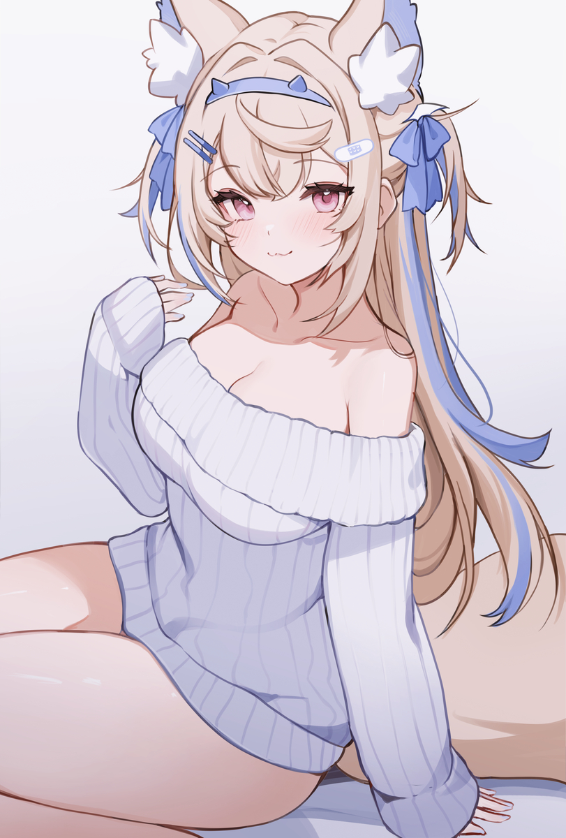 This is a pixiv picture whose title is Fuwawa 💙.
