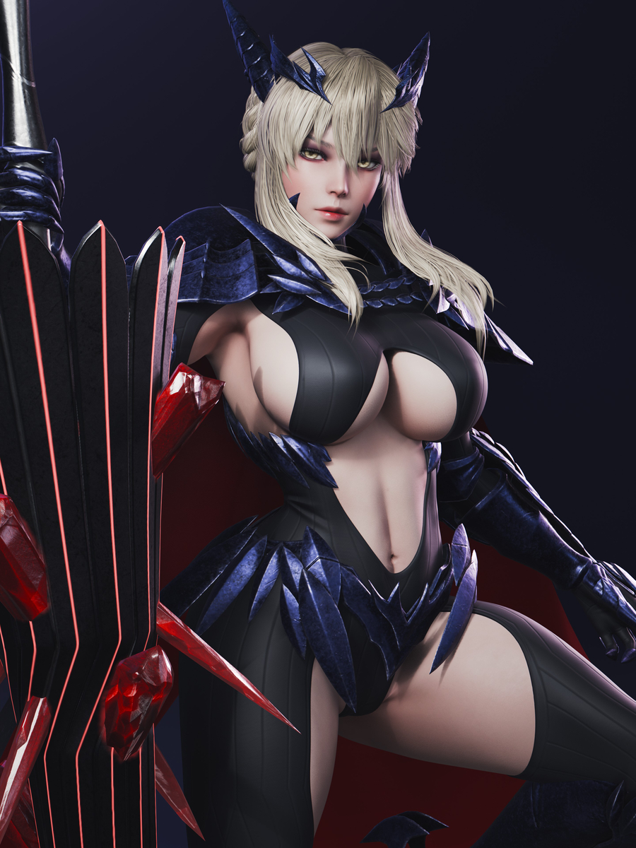 This is a pixiv picture whose title is Lancer Alter Rhongomyniad #2.