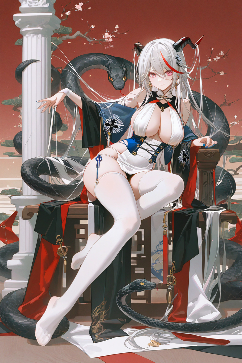 This is a pixiv picture whose title is 埃吉尔-蛇年.