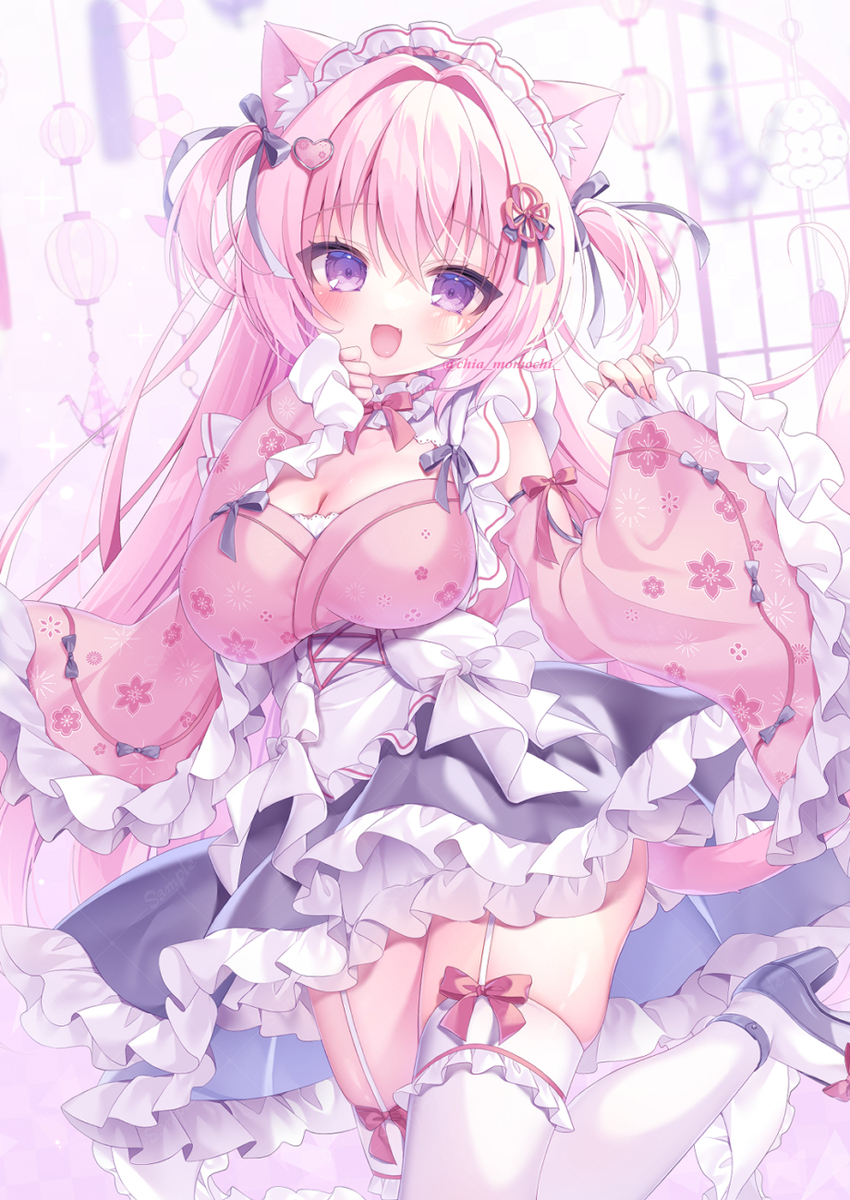 This is a pixiv picture whose title is 和メイドのあちゃん🌸🎀.