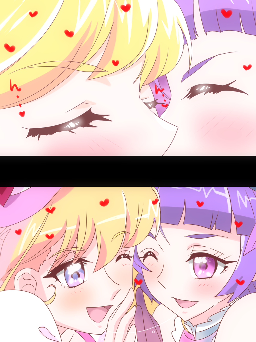 This is a pixiv picture whose title is みらリコ♡久々の変身で☆Kiss!.