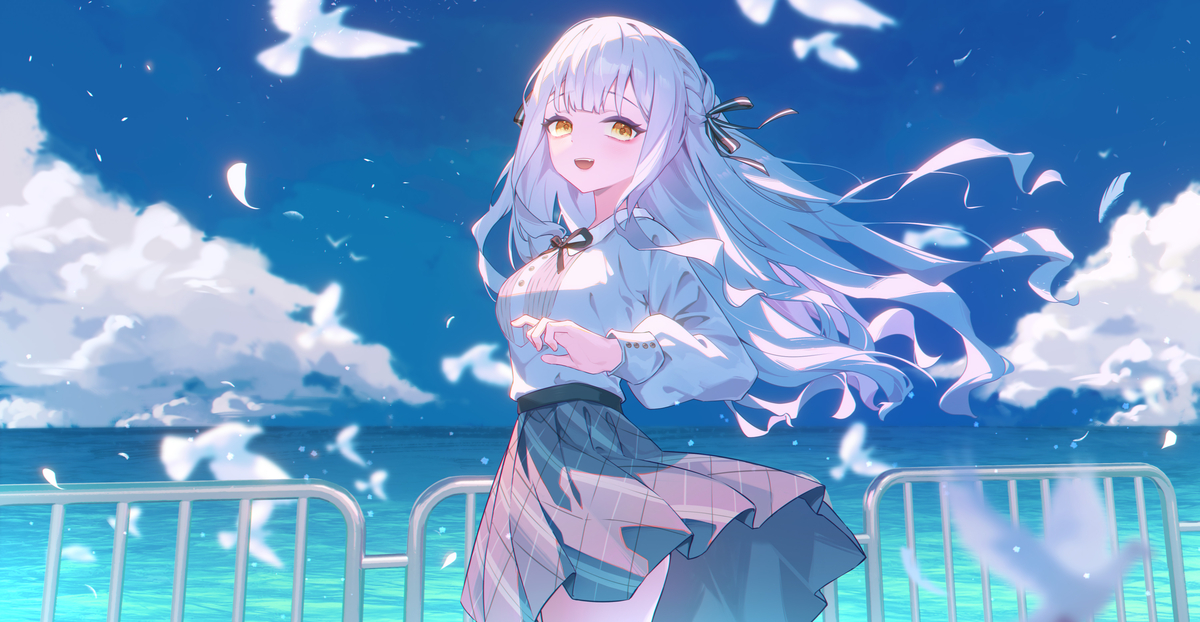 This is a pixiv picture whose title is 愿你与青空碧海相拥。.