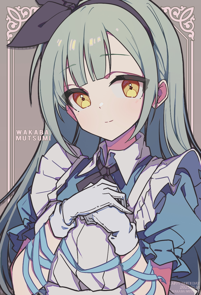 This is a pixiv picture whose title is 『不思議の国の睦』.