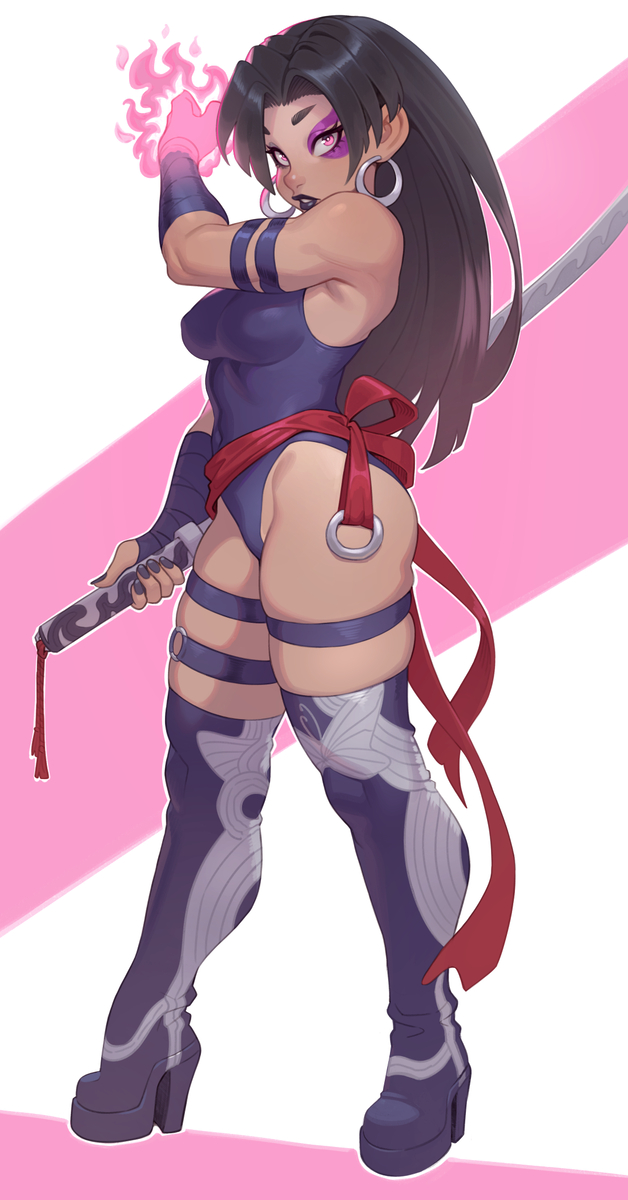 This is a pixiv picture whose title is Psylocke.