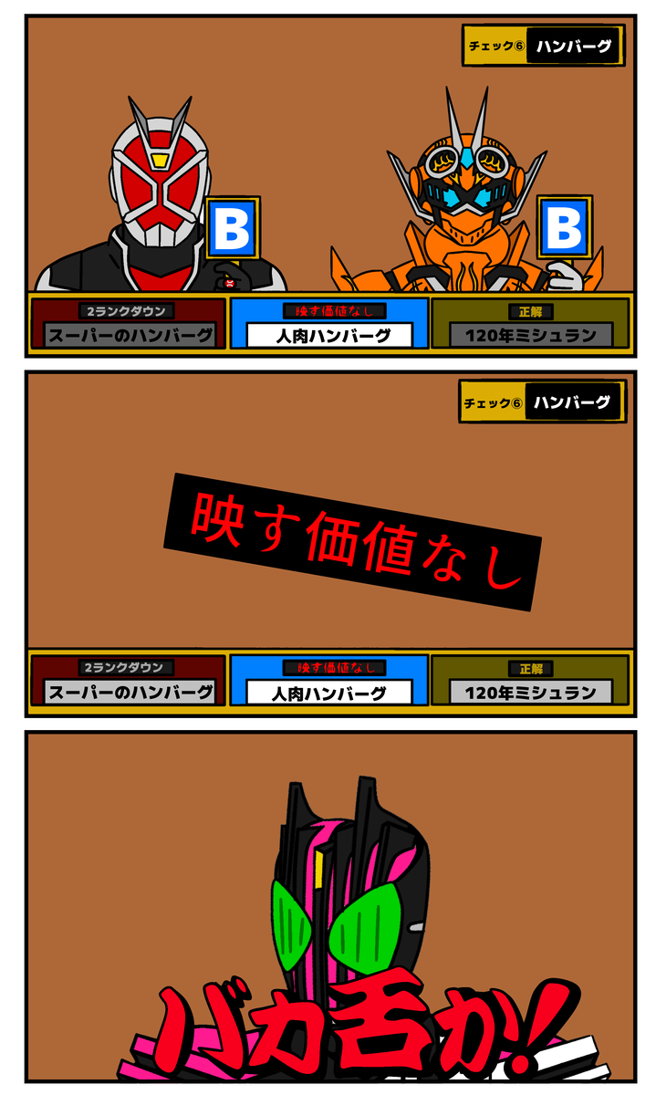 This is a pixiv picture whose title is 格付けライダーチェック.