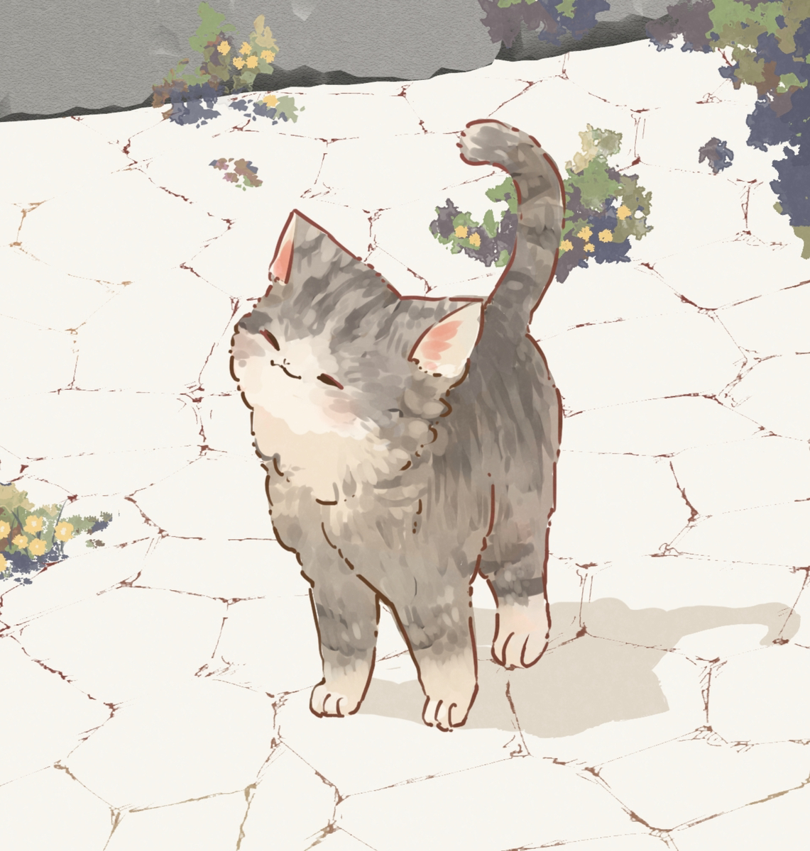 This is a pixiv picture whose title is ねこちゃんwip🐈.