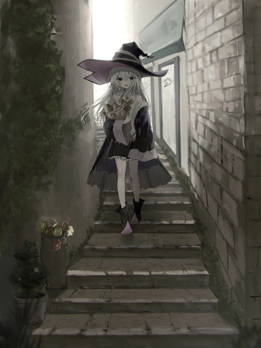 This is a pixiv picture whose title is 魔女の旅々.