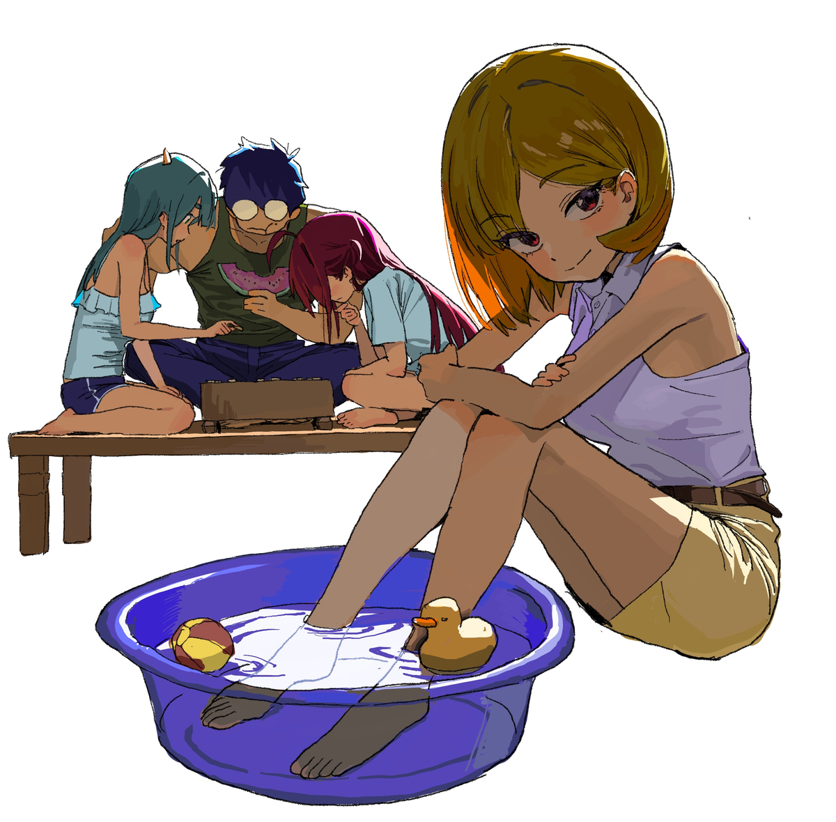 This is a pixiv picture whose title is 夏の記憶.