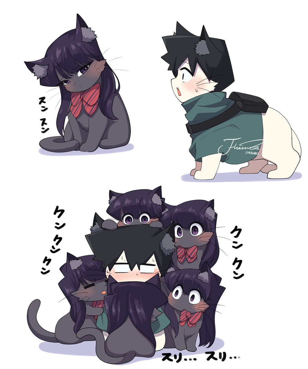 This is a pixiv picture whose title is クンクン 🐱🐱.