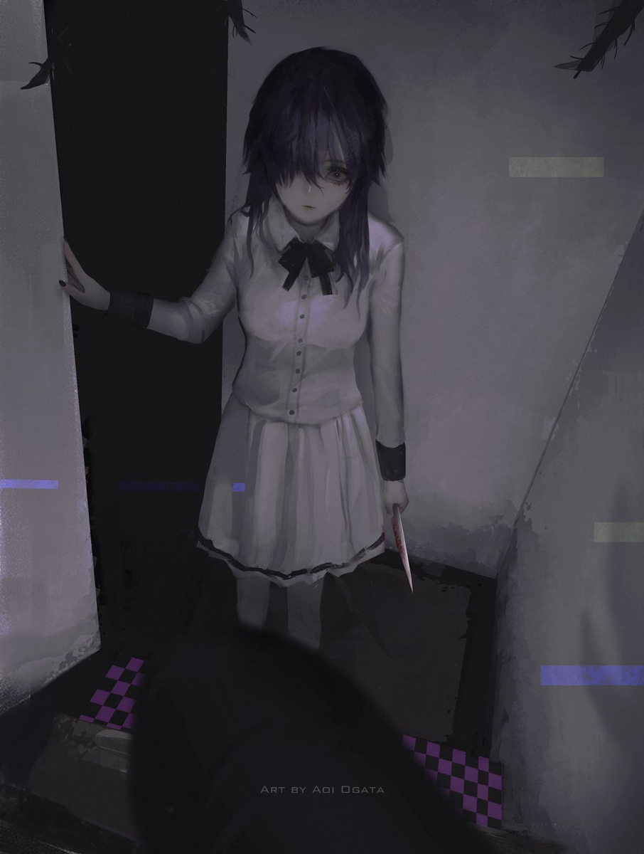 This is a pixiv picture whose title is Creepy Mita - MiSide.