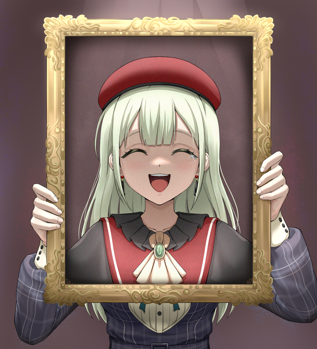 This is a pixiv picture whose title is 若叶睦可能也是会笑的.