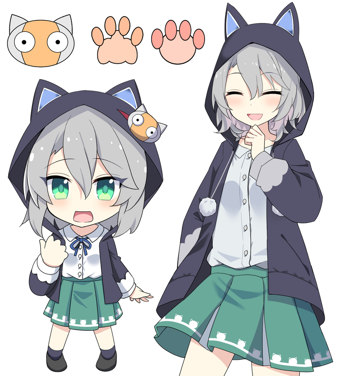 This is a pixiv picture whose title is 【仕事絵】オリキャラ立ち絵.