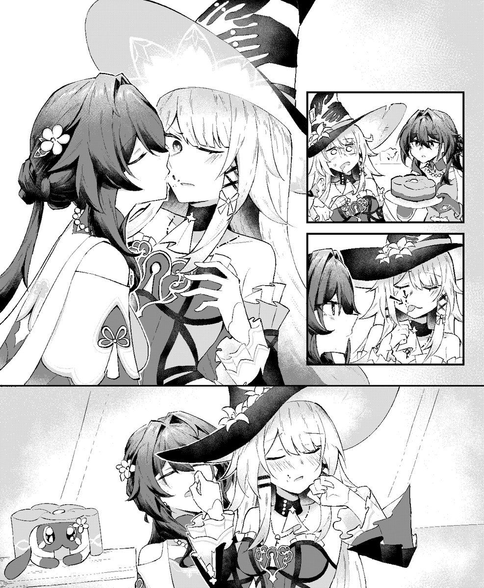 This is a pixiv picture whose title is 天才たちの料理 (Geniuses' Cooking).