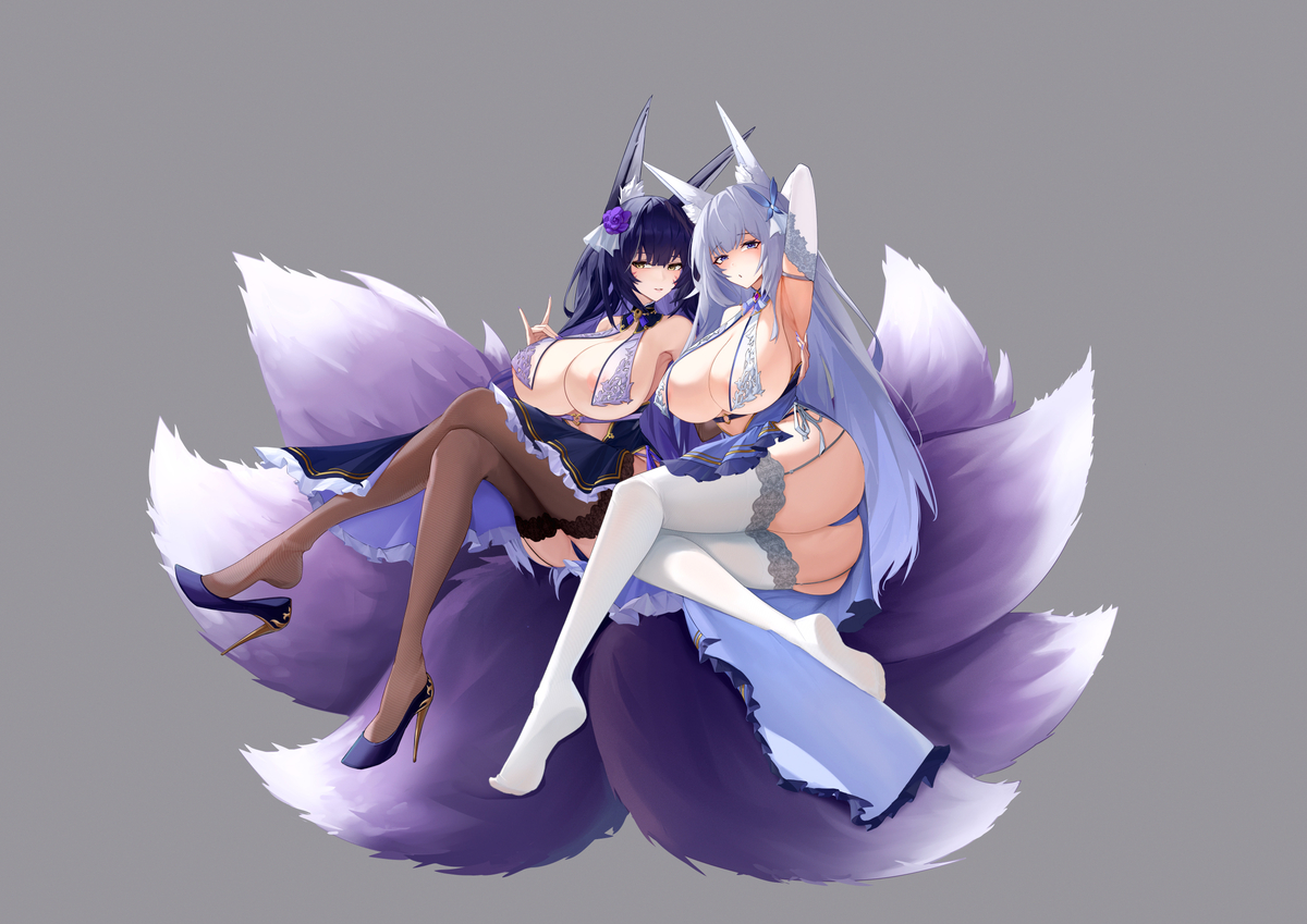 This is a pixiv picture whose title is Commission  武蔵&信濃.