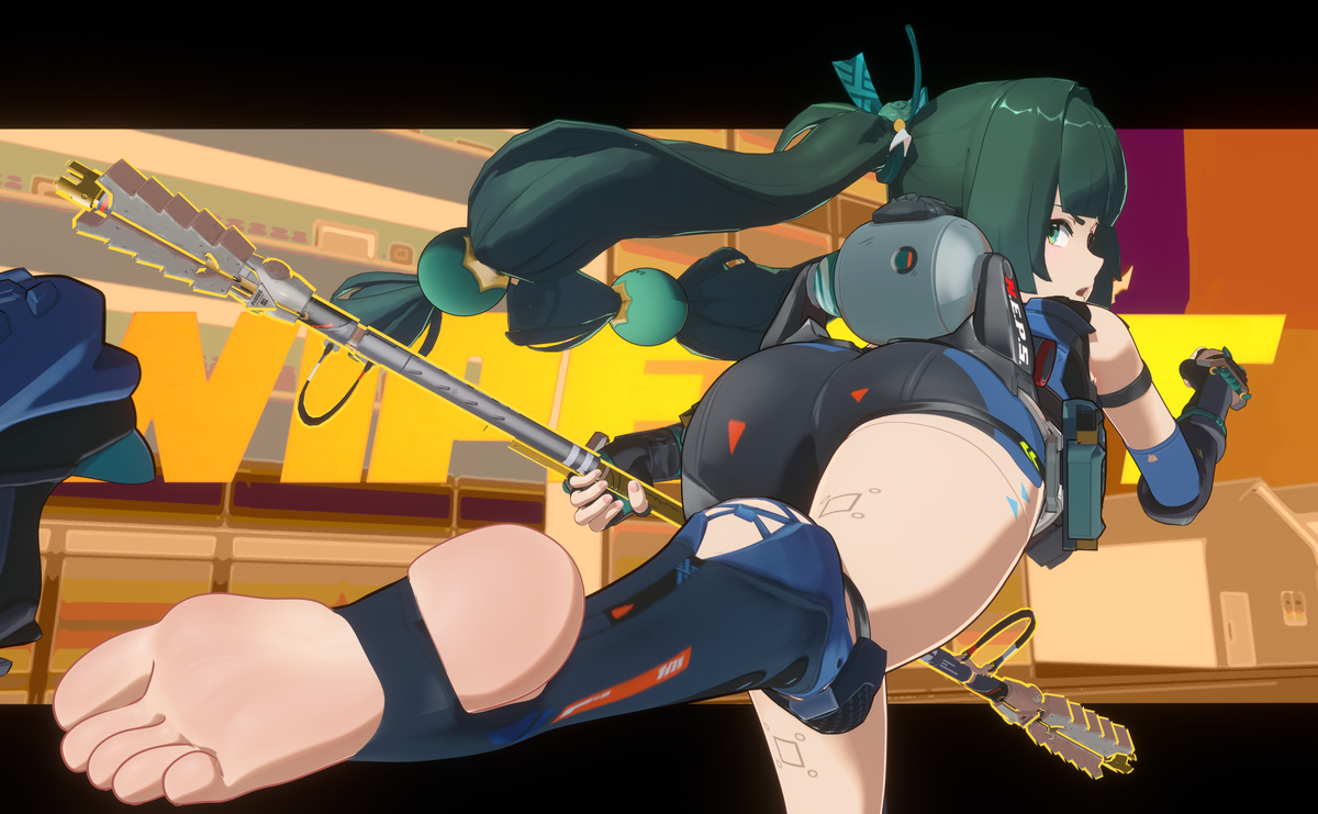 This is a pixiv picture whose title is FEET - Qingyi kick.