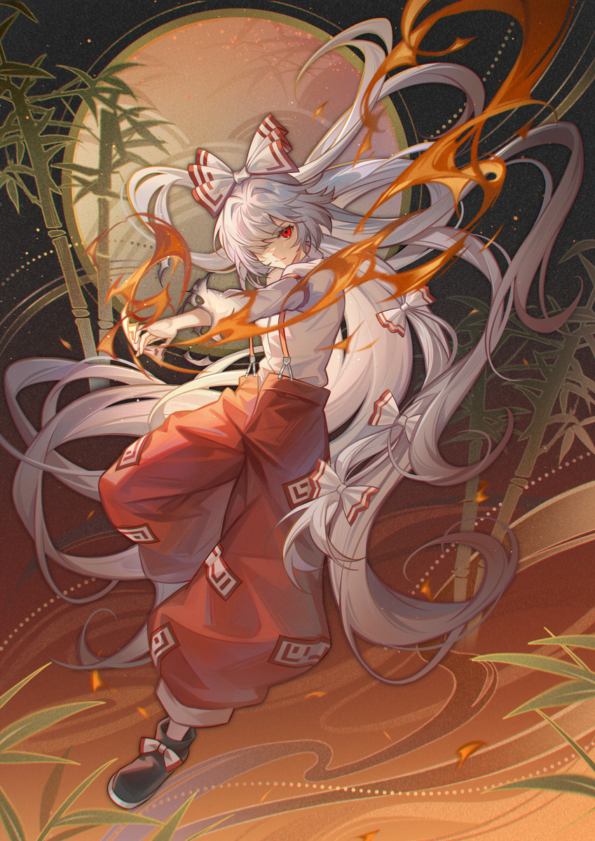 This is a pixiv picture whose title is 妹紅.