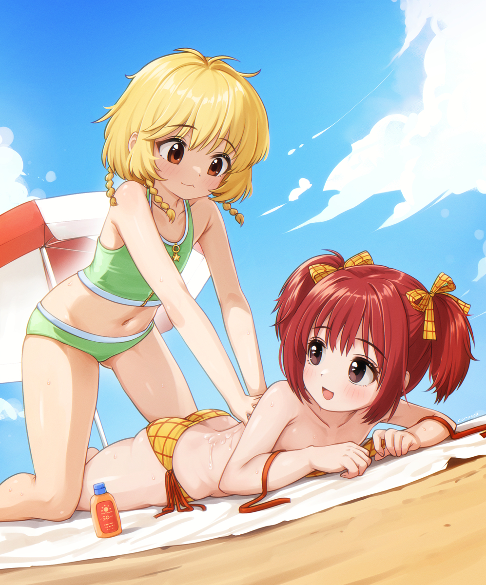 This is a pixiv picture whose title is [commission] Ichigo and Pudding.