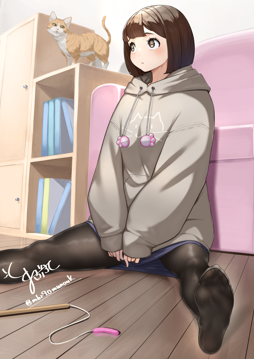 This is a pixiv picture whose title is 猫部屋.