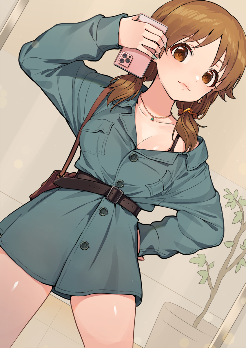 This is a pixiv picture whose title is 自撮り.