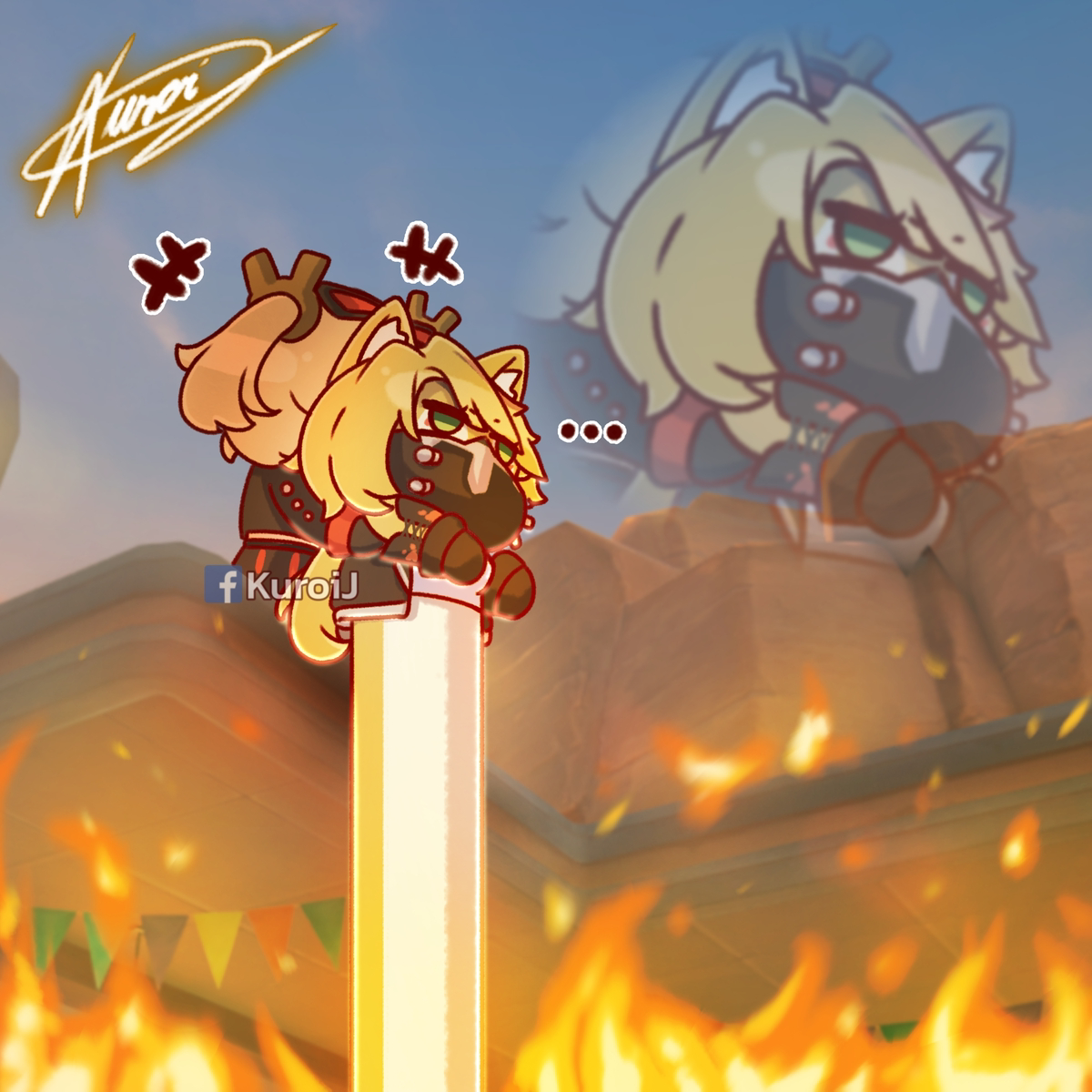This is a pixiv picture whose title is 🔥🐱🔥~~~~~~~~~~~~~~~~~~.