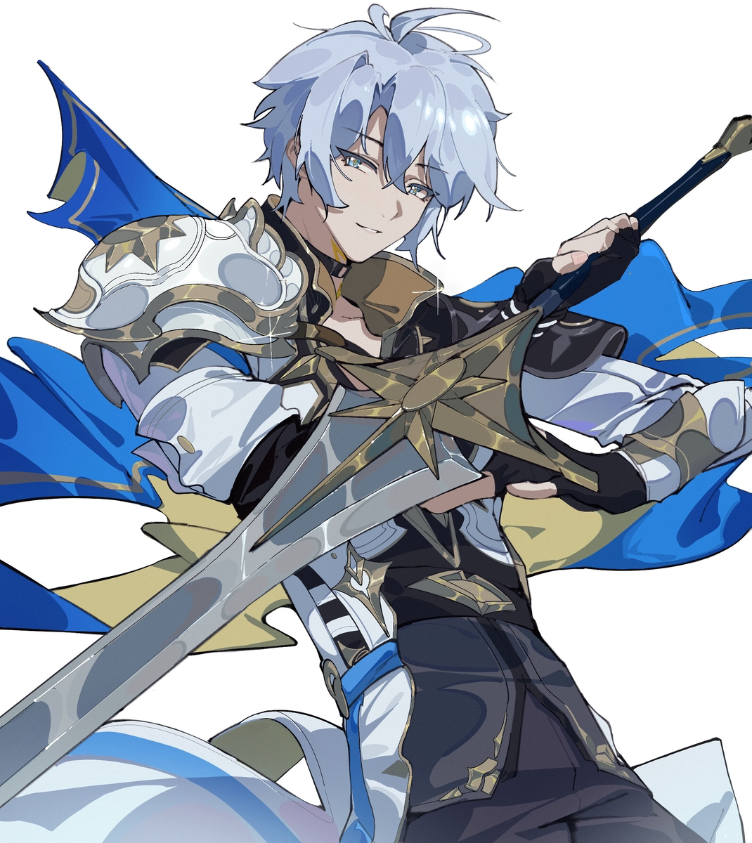 This is a pixiv picture whose title is 白厄.