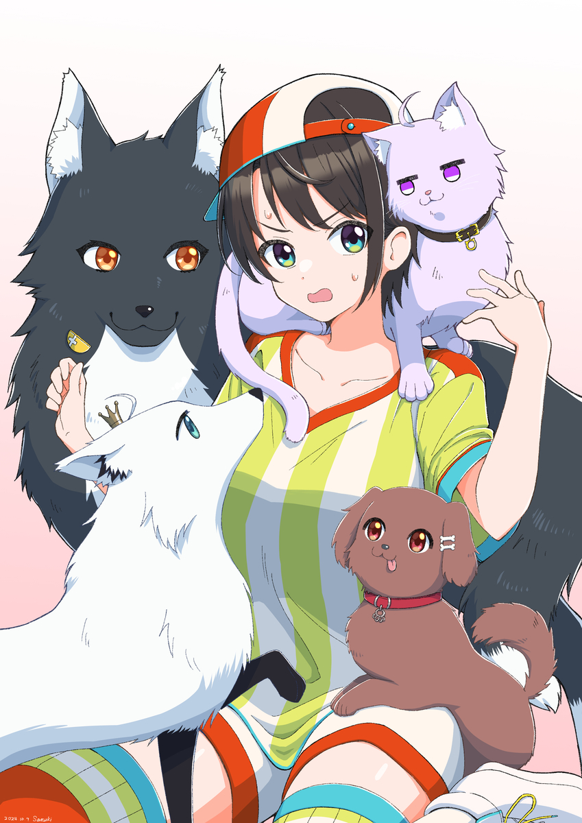This is a pixiv picture whose title is 獣化したゲマズに好かれるスバルちゃん.