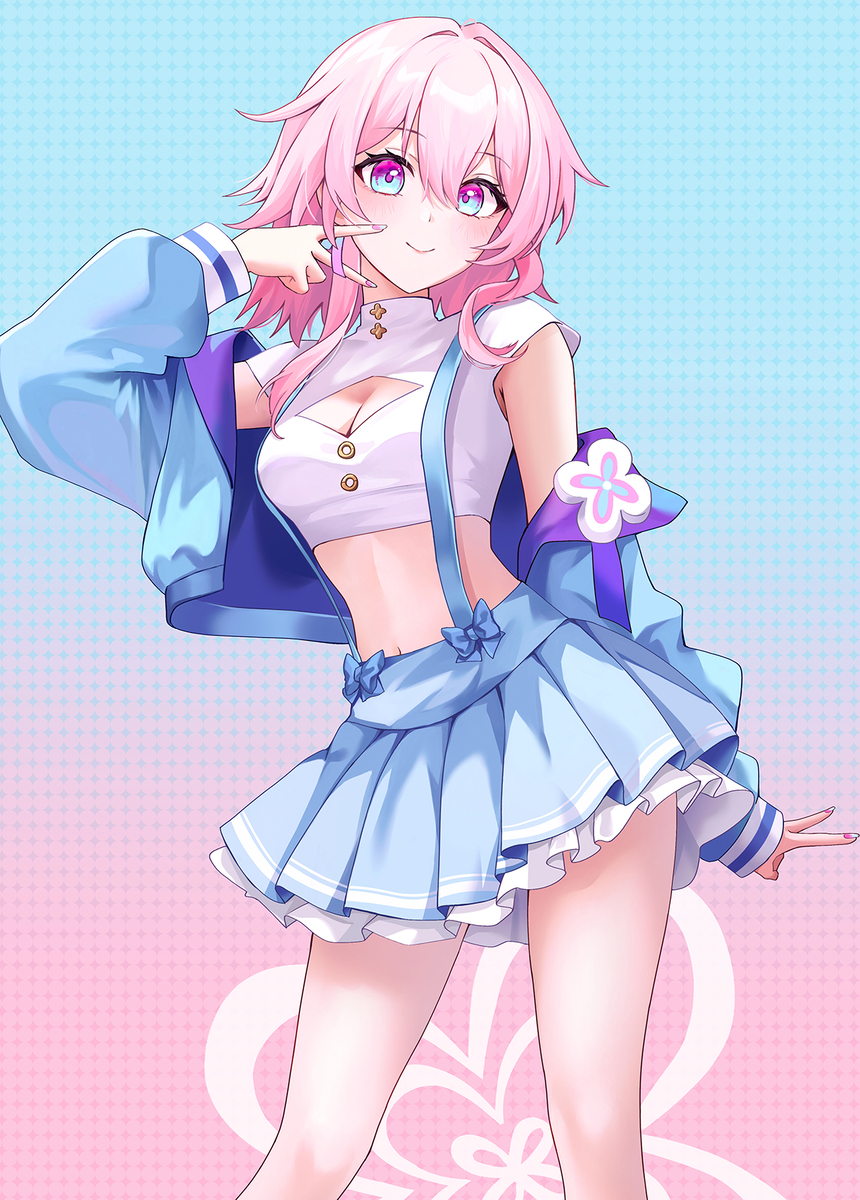 This is a pixiv picture whose title is March7th.