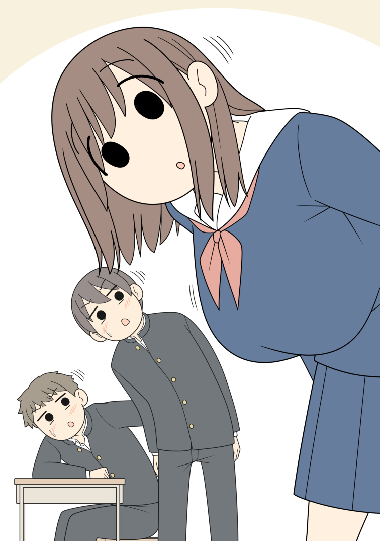 This is a pixiv picture whose title is 覗き込む女の子.