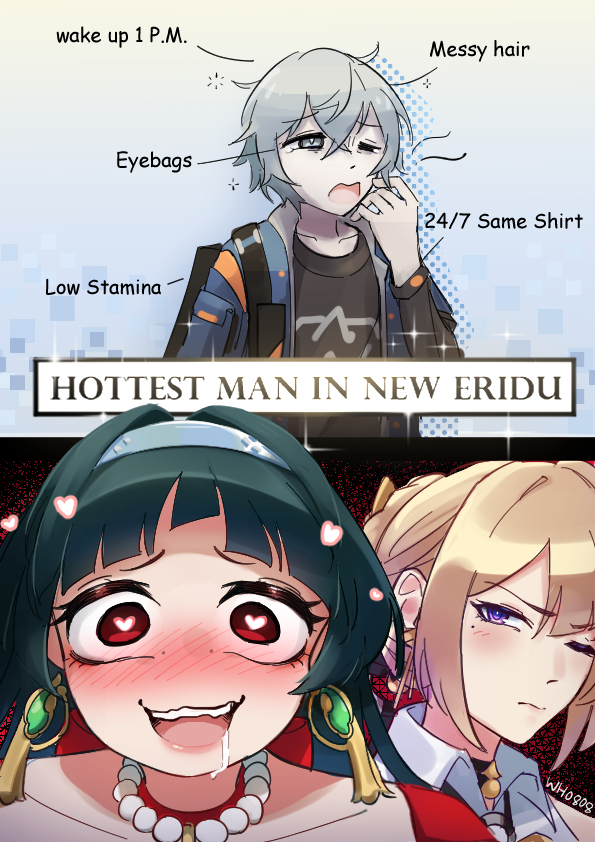 This is a pixiv picture whose title is Hottest man in New Eridu.