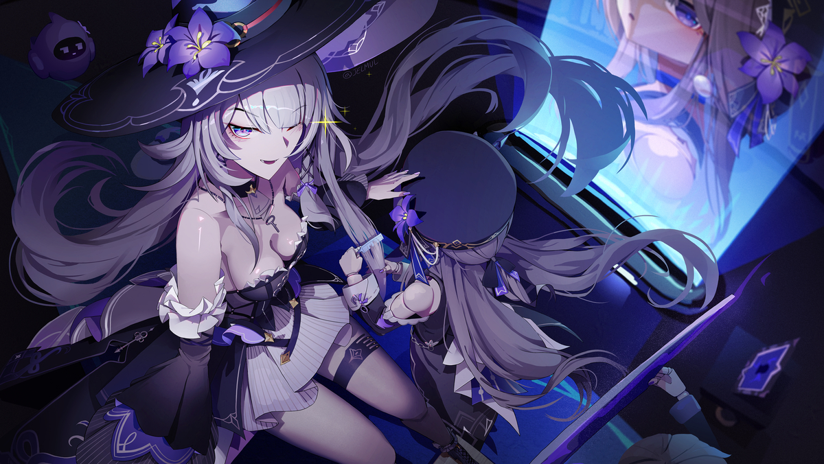 This is a pixiv picture whose title is The herta.