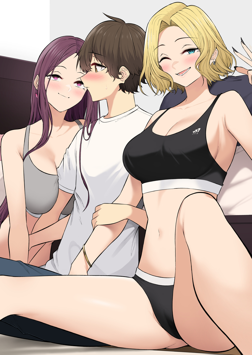 This is a pixiv picture whose title is スポブラギャルズ.
