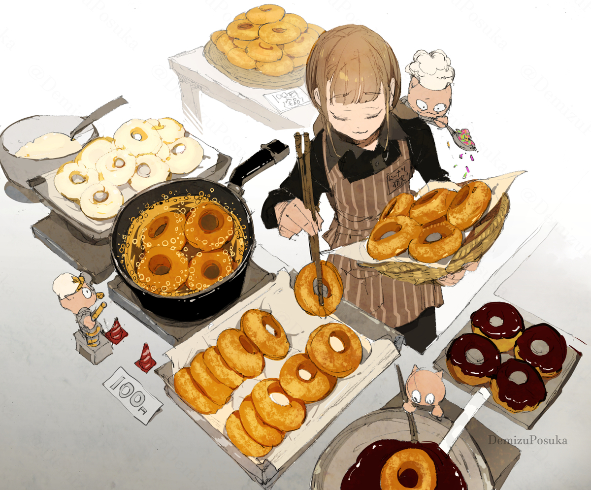 This is a pixiv picture whose title is 家ドーナツ.