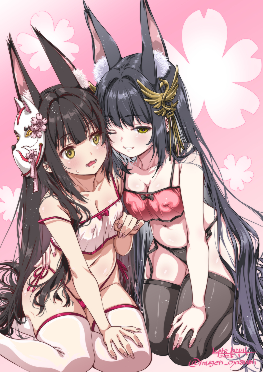 This is a pixiv picture whose title is 長門＆長門META.