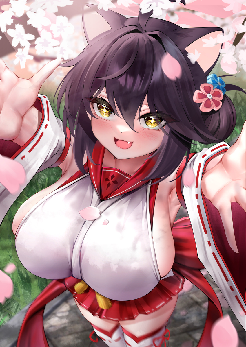 This is a pixiv picture whose title is 春だ！.