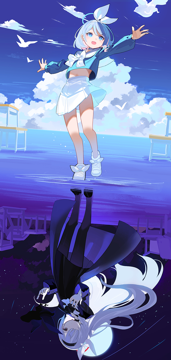 This is a pixiv picture whose title is 透き通った世界.