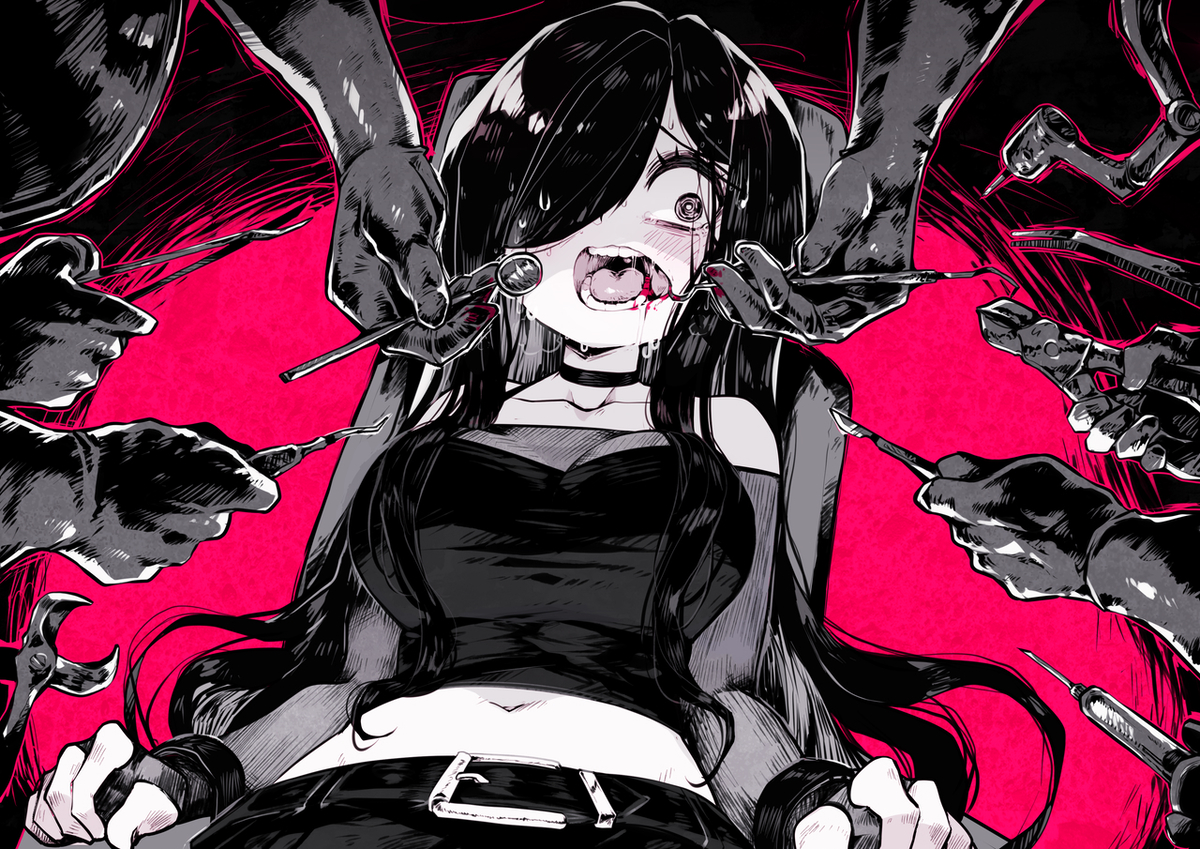 This is a pixiv picture whose title is Dentist Nightmare.