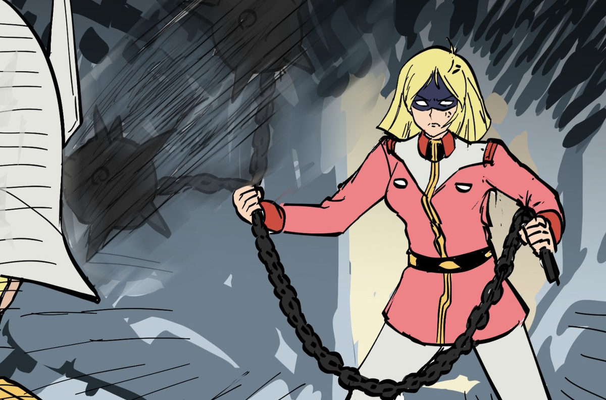 This is a pixiv picture whose title is ジークアクスの盛大なネタバレ絵です.