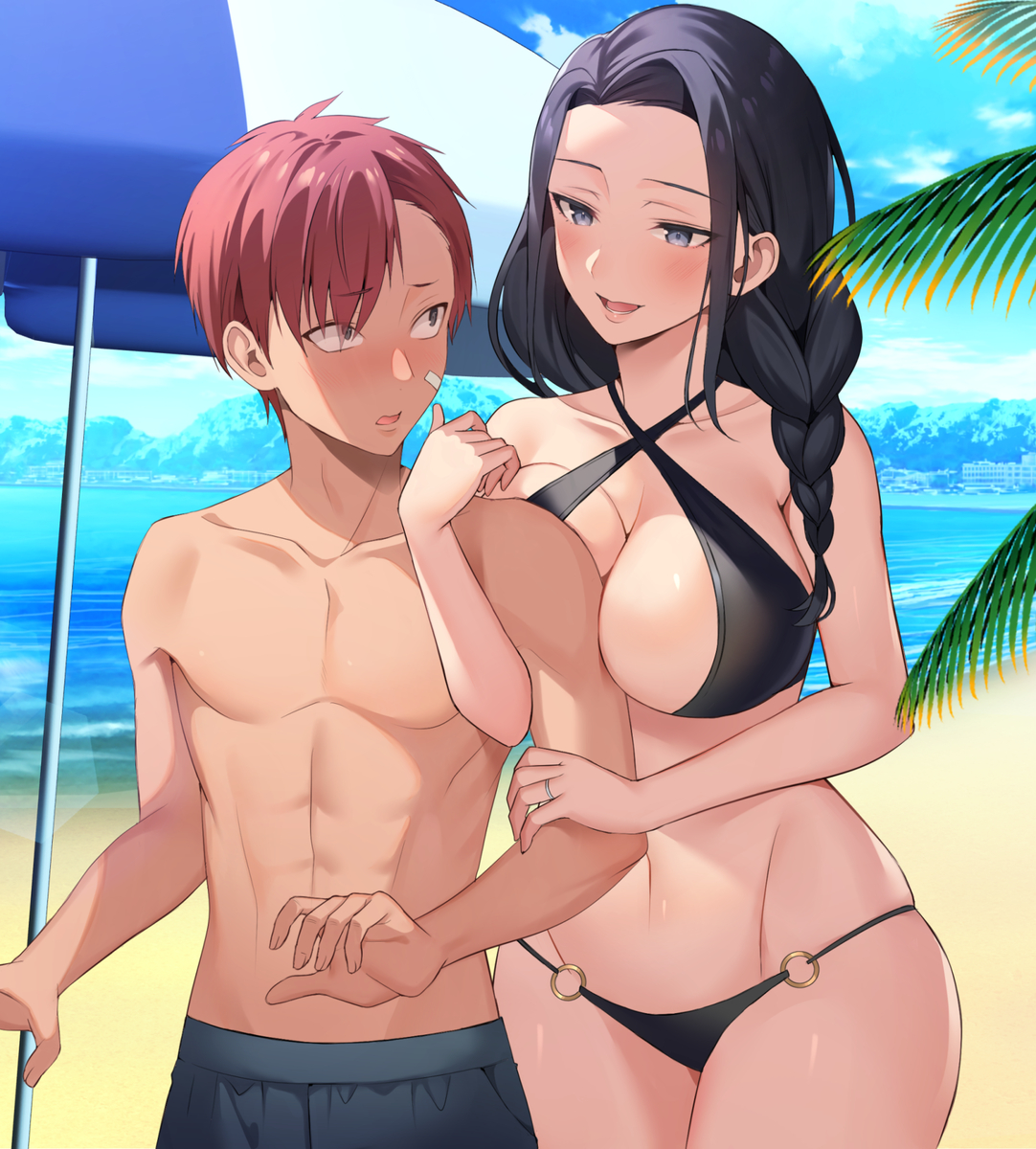 This is a pixiv picture whose title is 当ててるのよ.