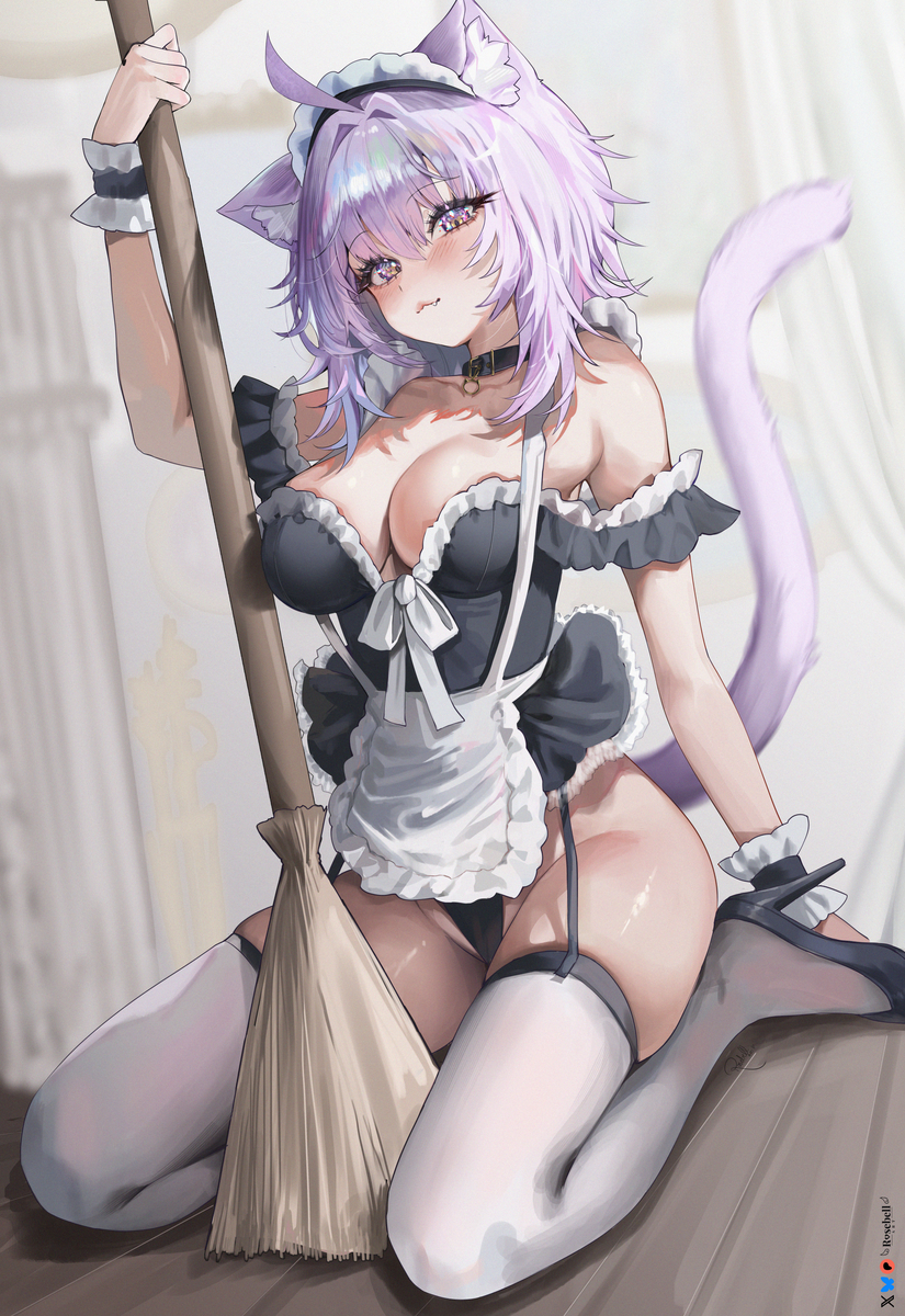 This is a pixiv picture whose title is Maid Okayu.