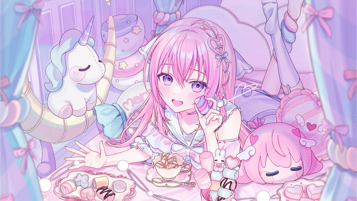 This is a pixiv picture whose title is ましゅまろルカさん🍬.