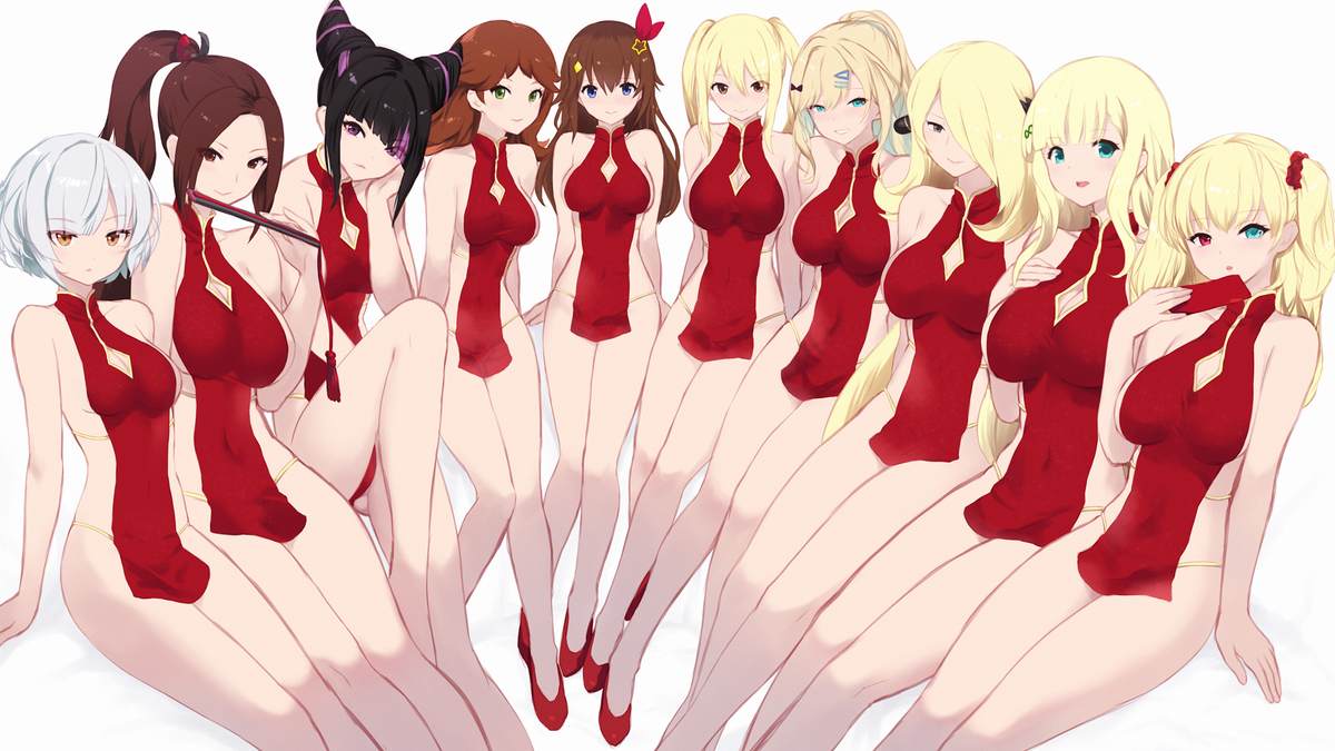 This is a pixiv picture whose title is January Girls.