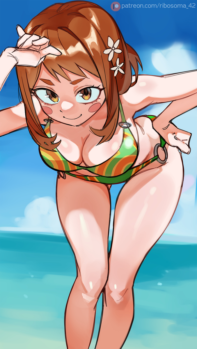 This is a pixiv picture whose title is ochako uraraka.