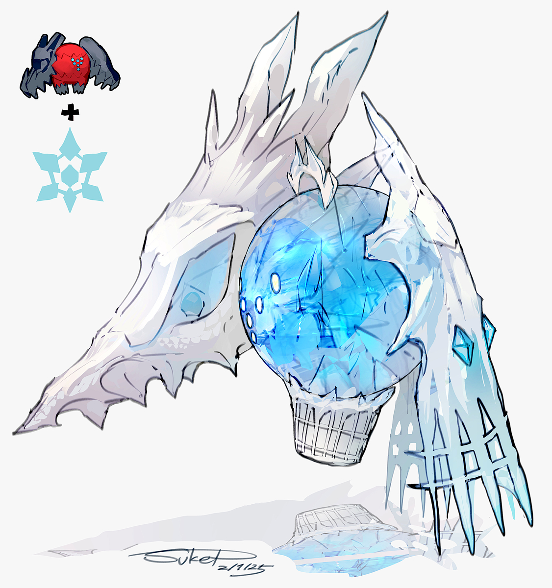 This is a pixiv picture whose title is 氷龍レジドラゴ.