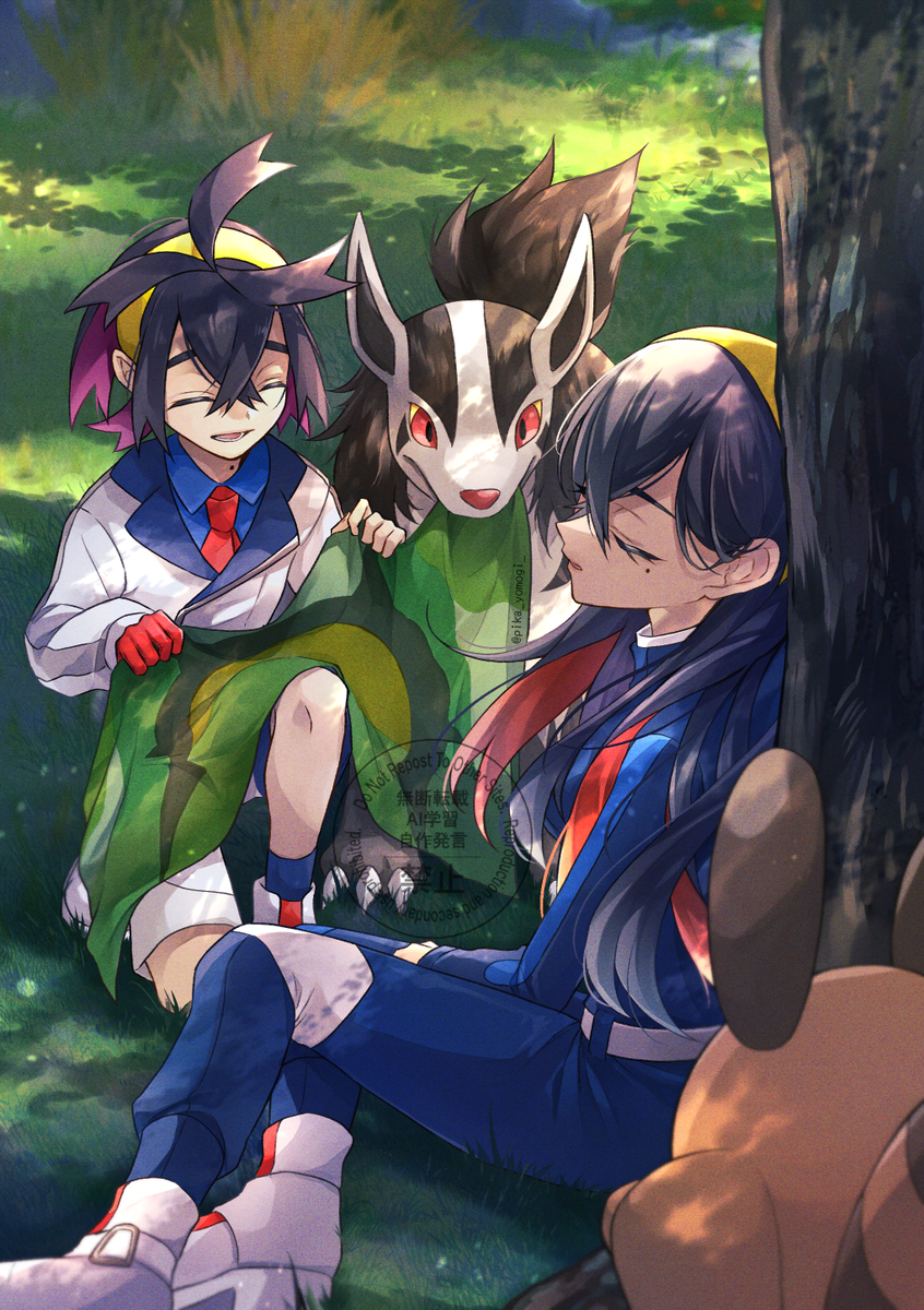This is a pixiv picture whose title is キタカミ姉弟.