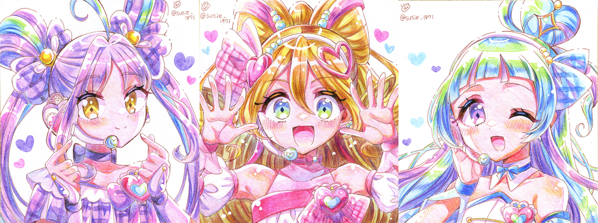 This is a pixiv picture whose title is キミとアイドルプリキュア♪色紙.