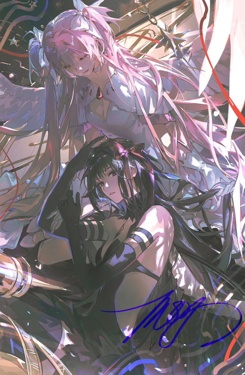 This is a pixiv picture whose title is Madoka Magica.