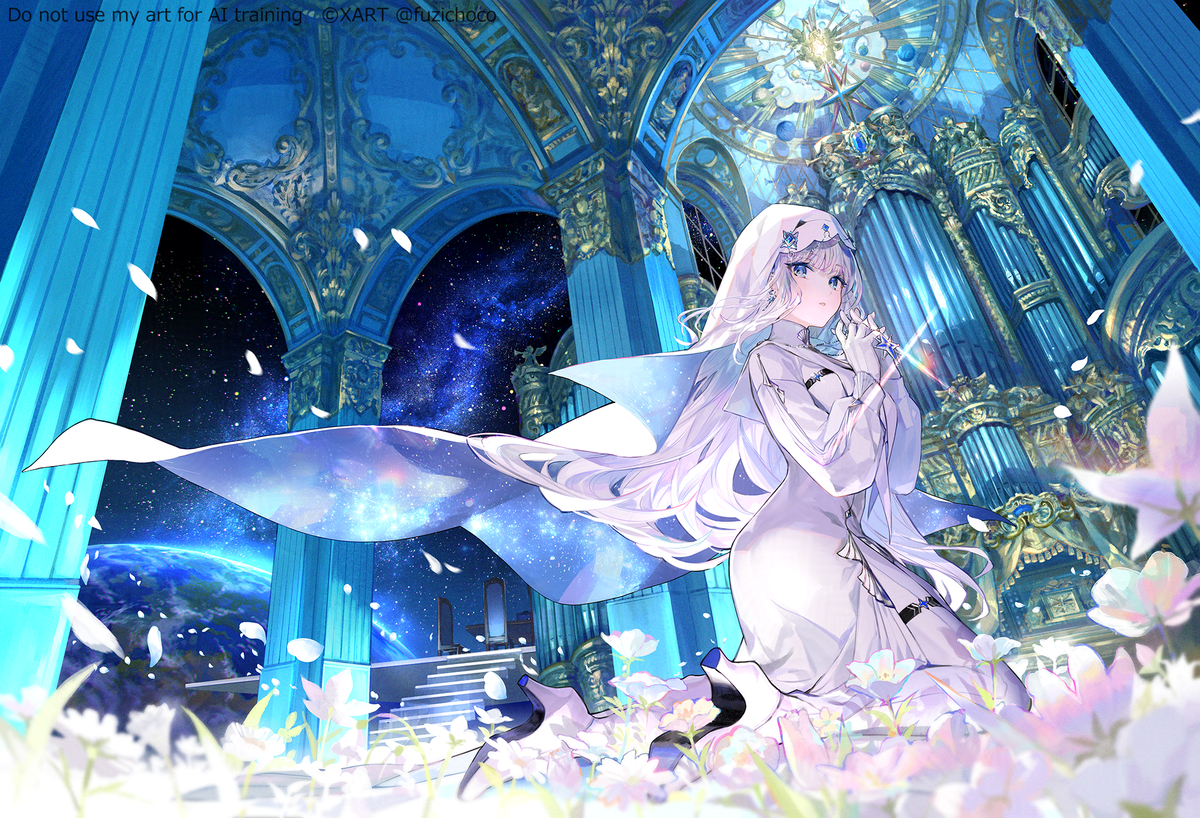 This is a pixiv picture whose title is 奏鳴の宙.