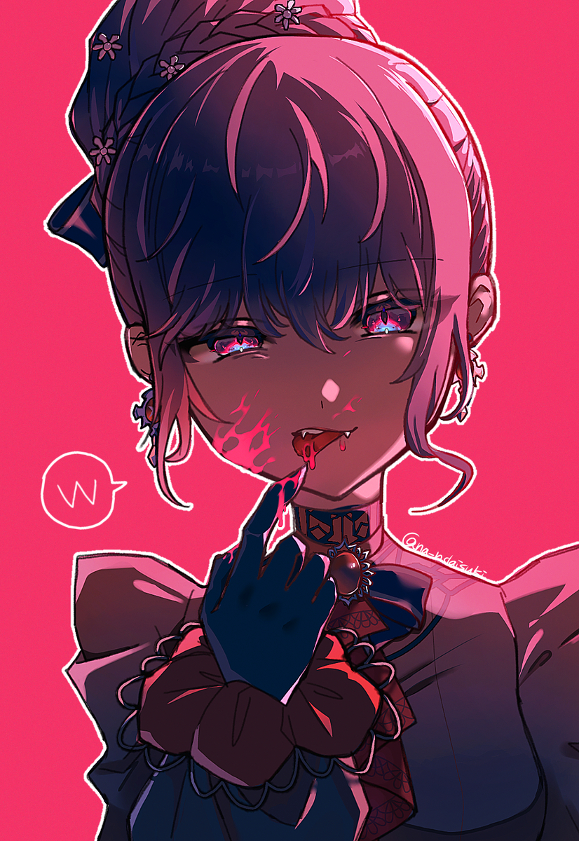 This is a pixiv picture whose title is 「怖い？」.