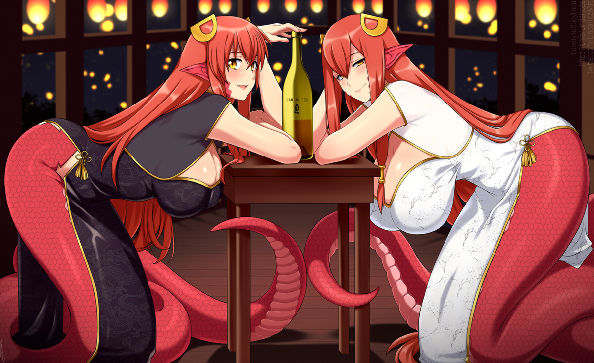 This is a pixiv picture whose title is New Year Lamias.