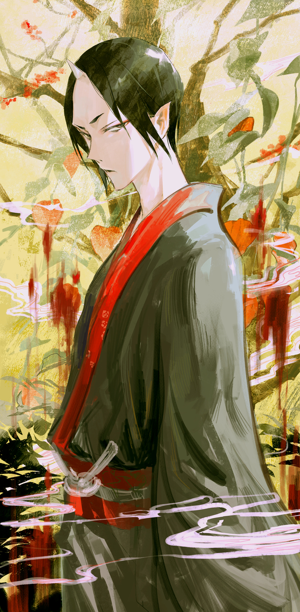 This is a pixiv picture whose title is 鬼灯様.